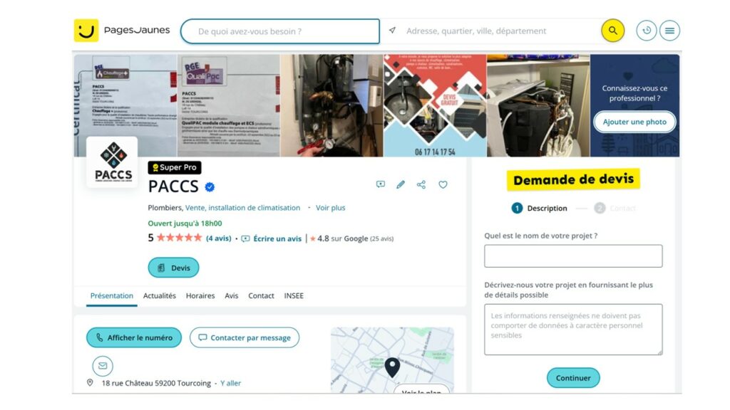 avis pages jaunes paccs